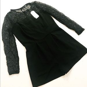 NWT F21 XXI Black Mesh Romper